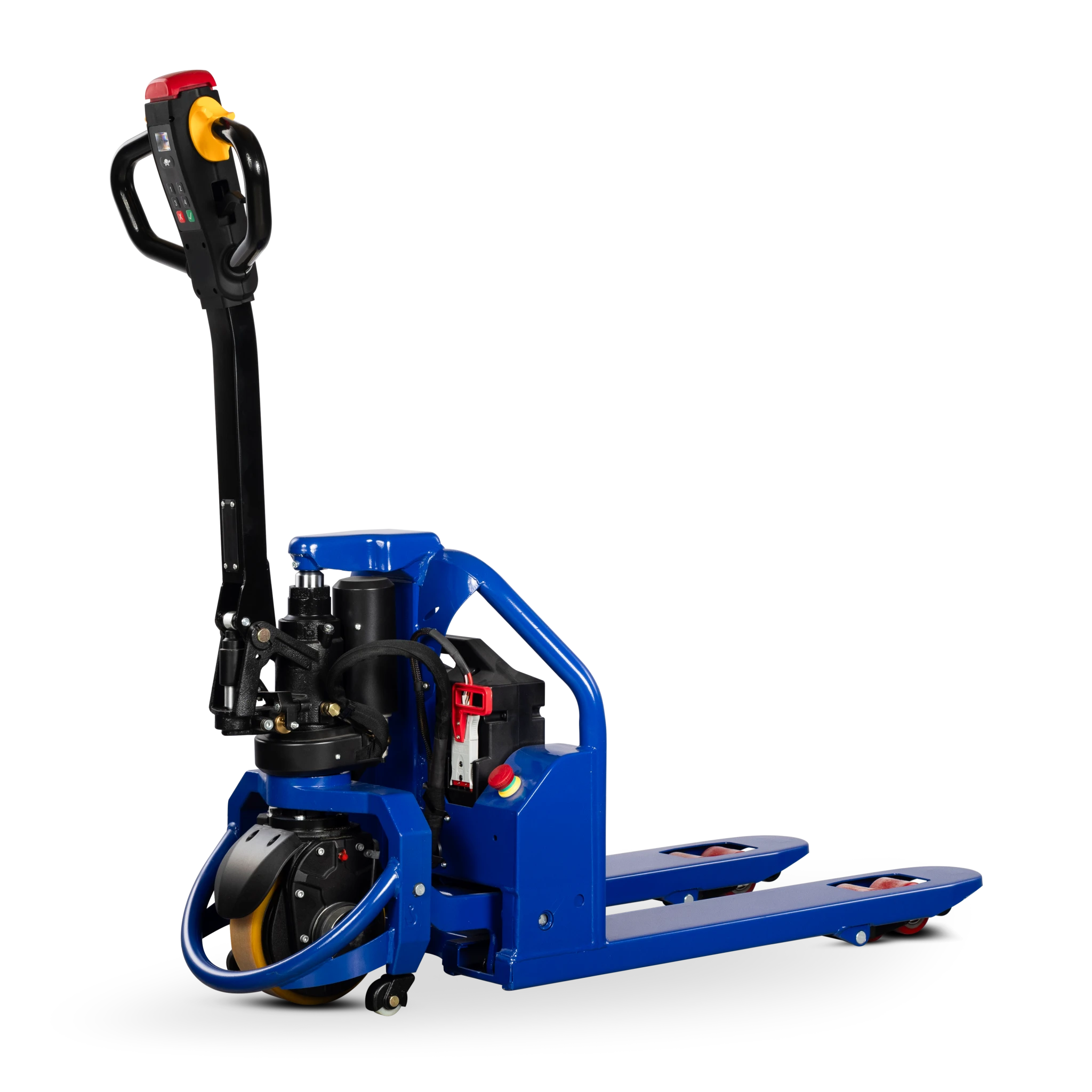 Transpallet elettrico corto FLEXIBLE-M con forche da 800 mm